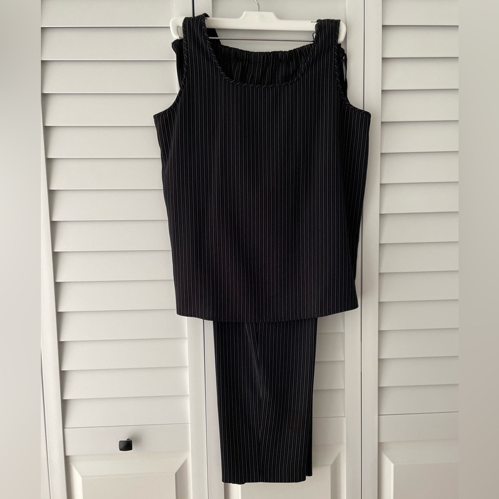 Bundle Lord & Taylor Pinstripe Top & Slacks Petite M&L
